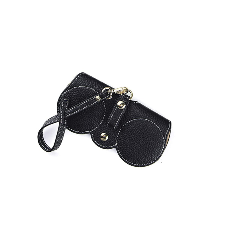 Fashion Soft Leather Sunglasses Case Portable Sunglasses Storage Bag