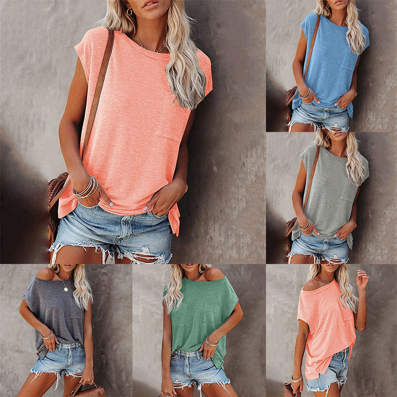 Women's Casual Short Sleeve Off Shoulder Oversized T Shirt