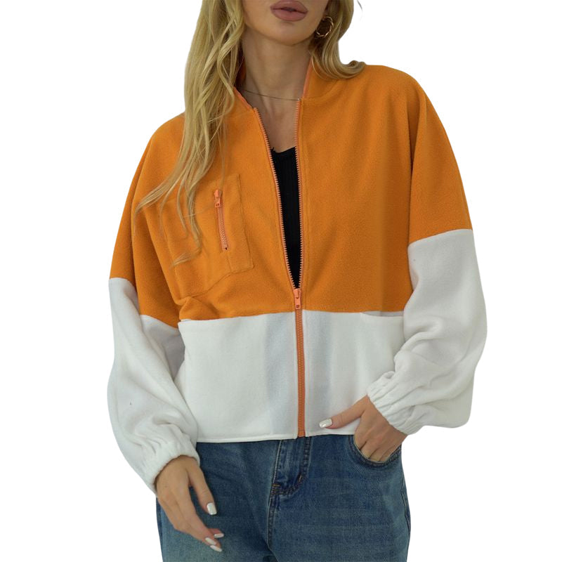 Multicolor Panel Fleece Jacket